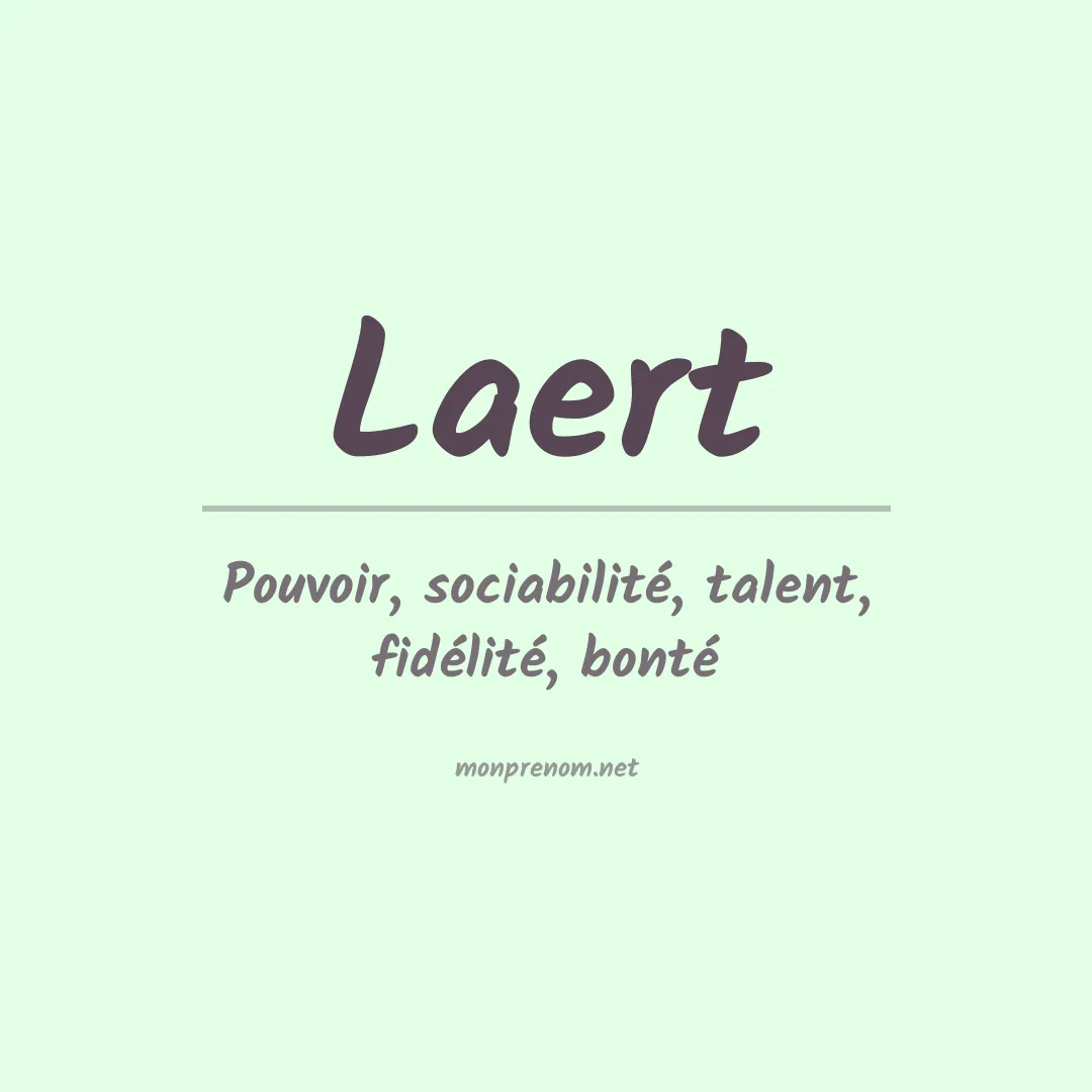 Prénom Laert
