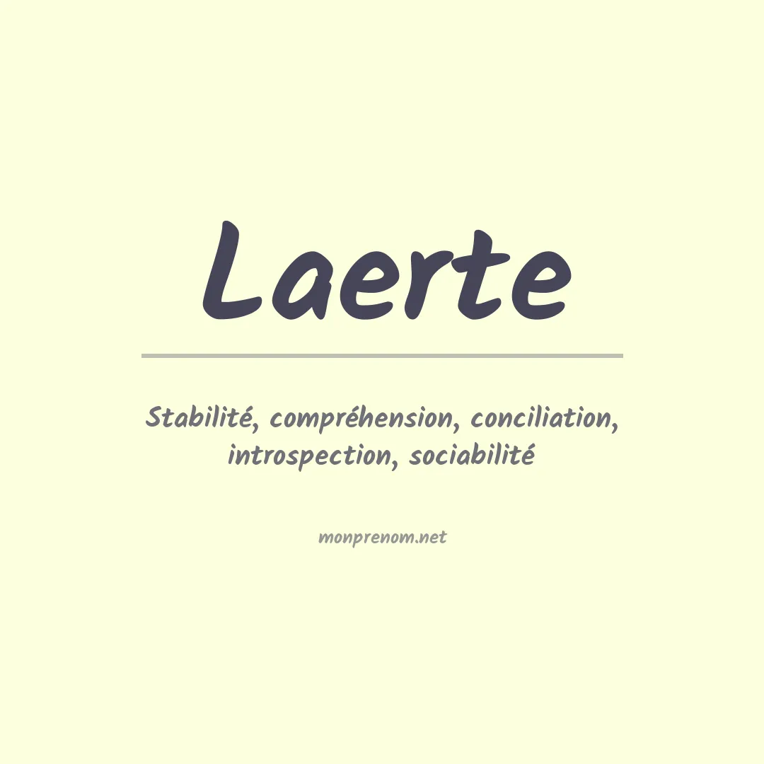 Prénom Laerte