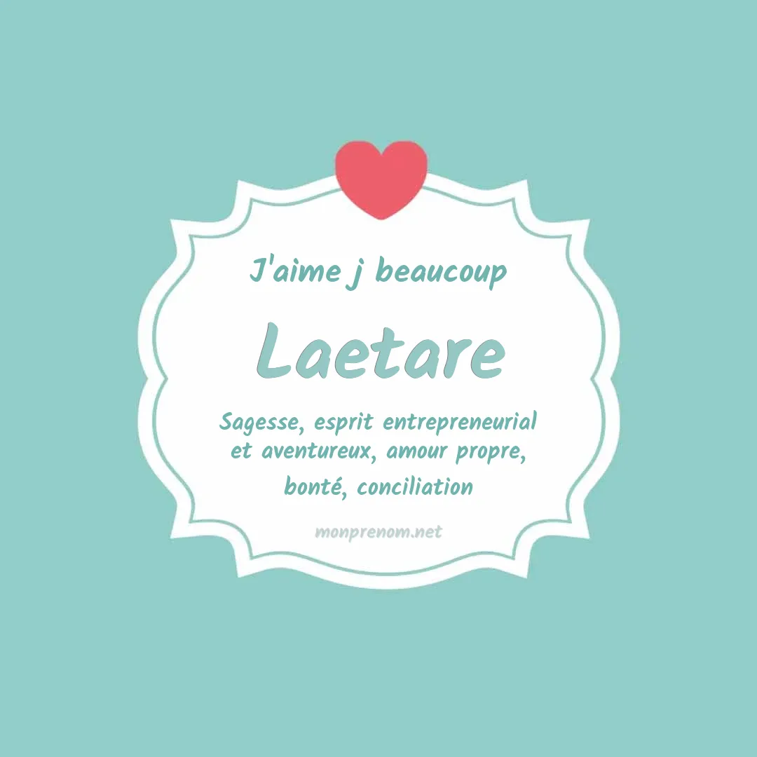 J'aime beaucoup Laetare