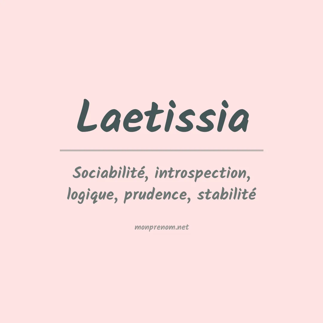 Signification du prénom Laetissia