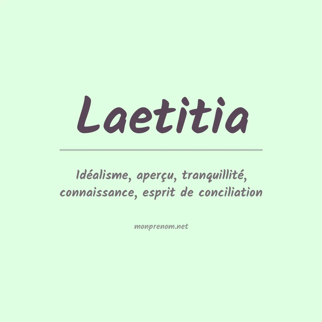 Prénom Laetitia