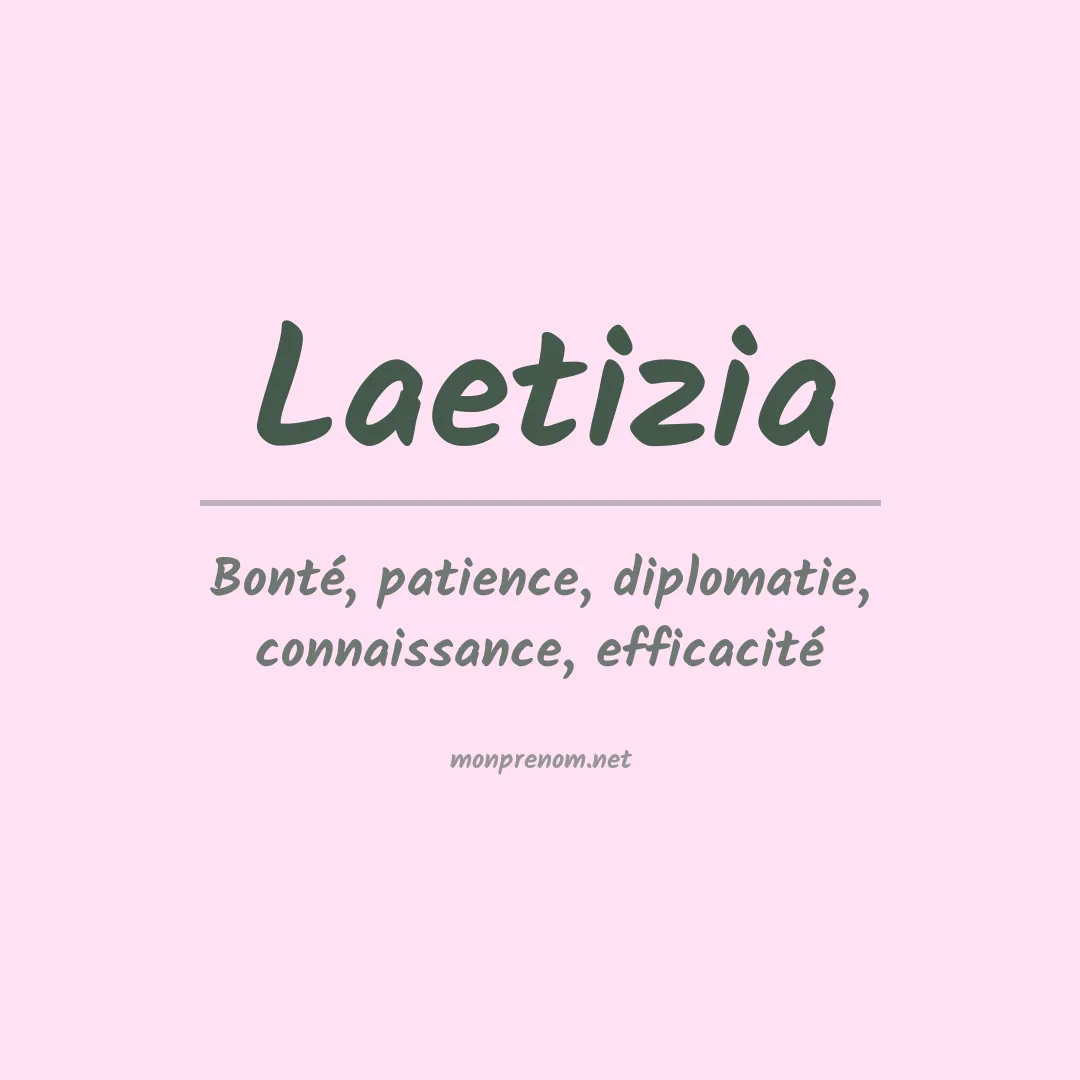 Signification du prénom Laetizia