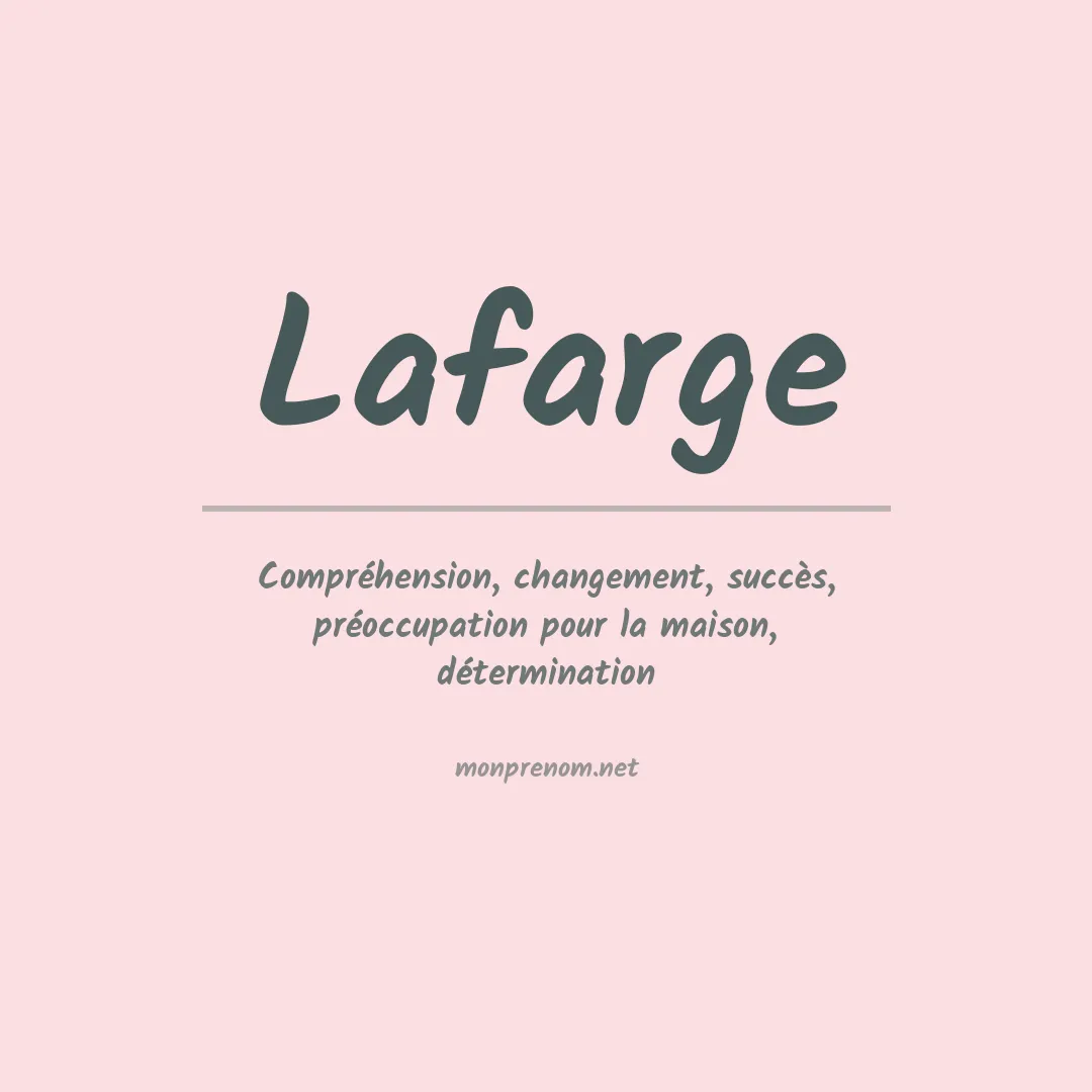 Prénom Lafarge