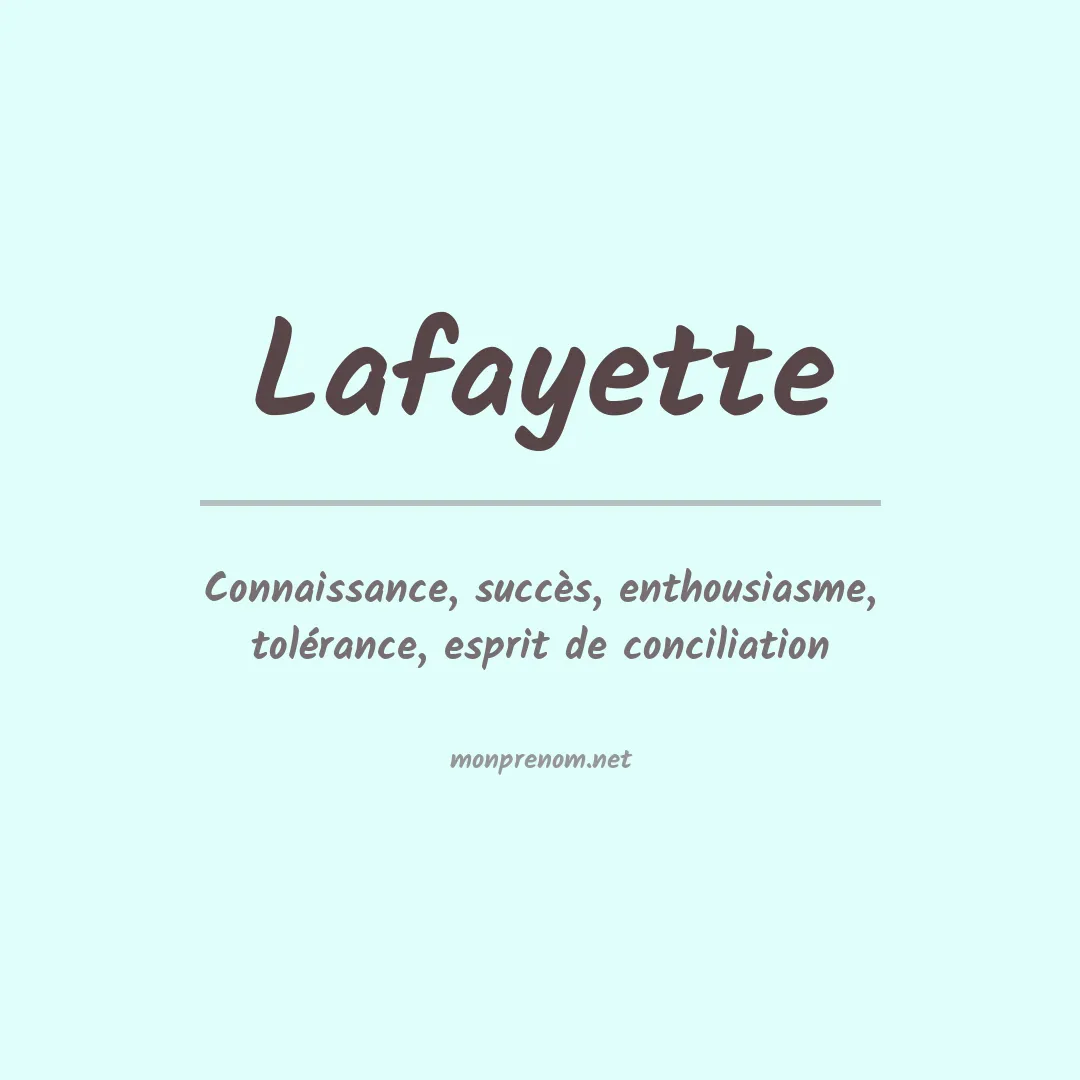 Prénom Lafayette
