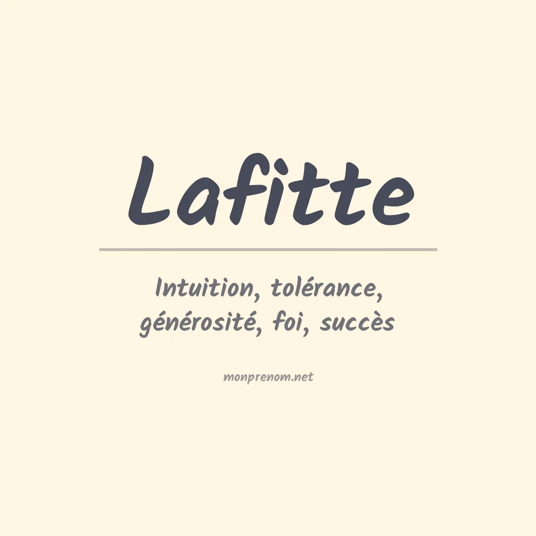 Prénom Lafitte