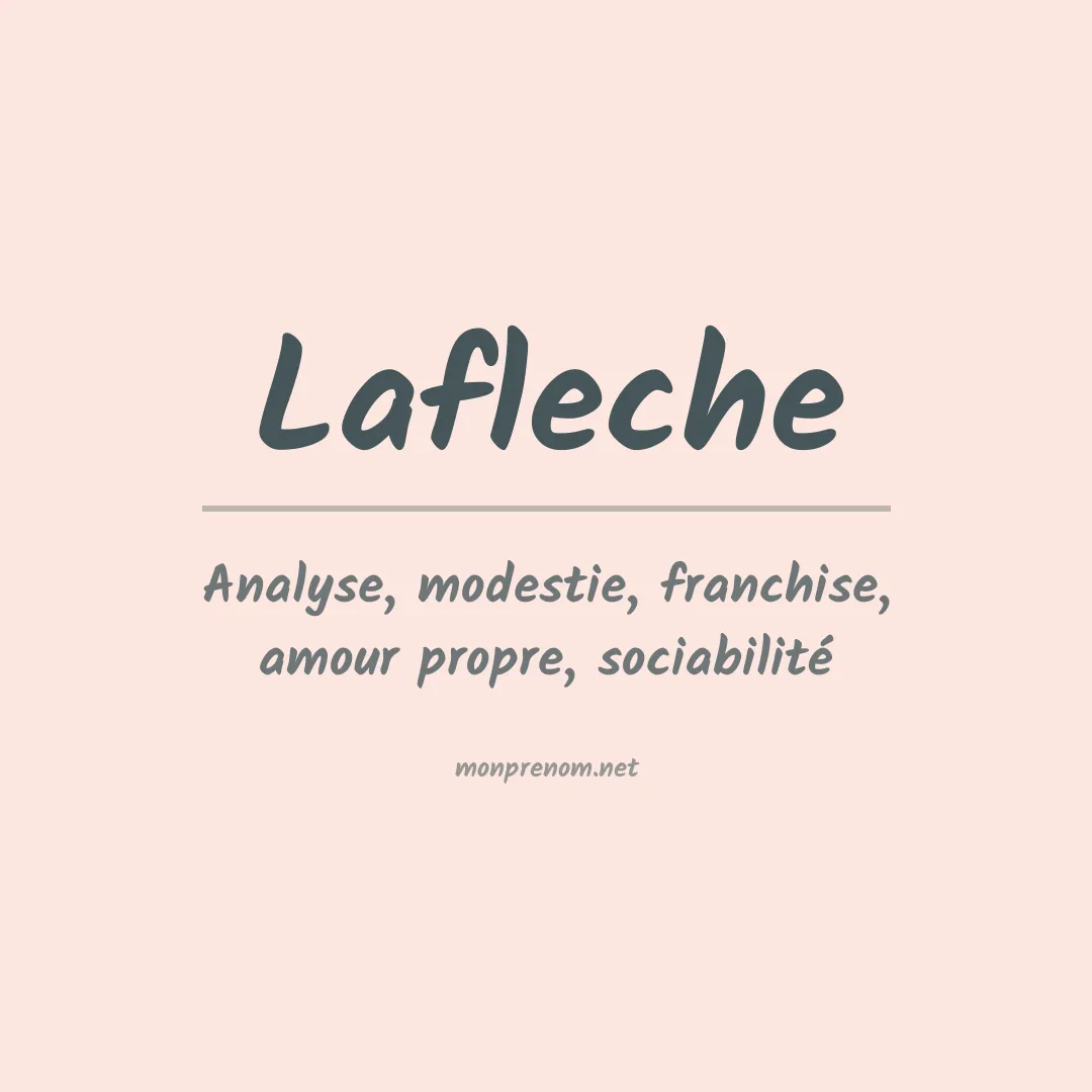 Prénom Lafleche