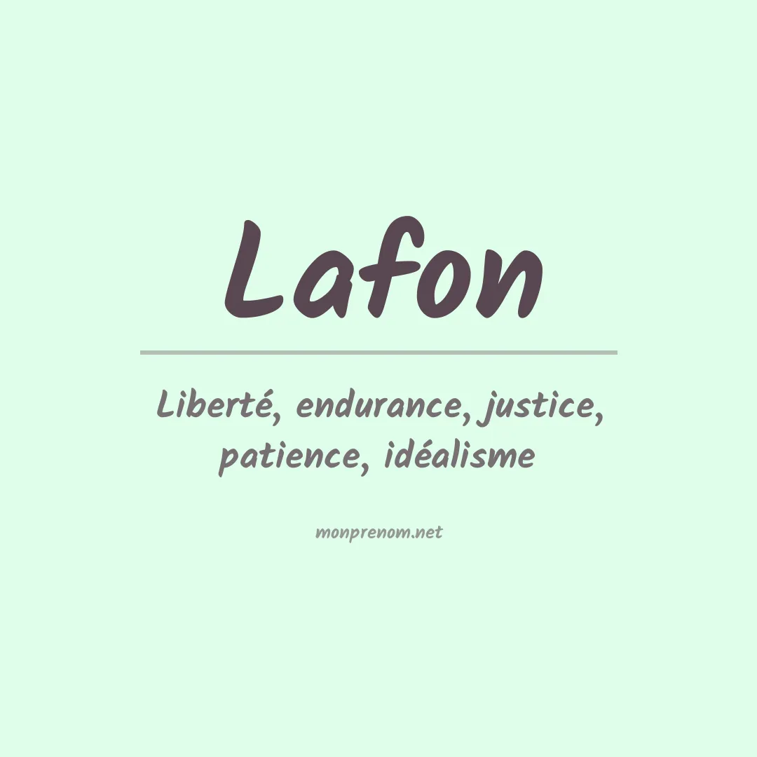 Prénom Lafon