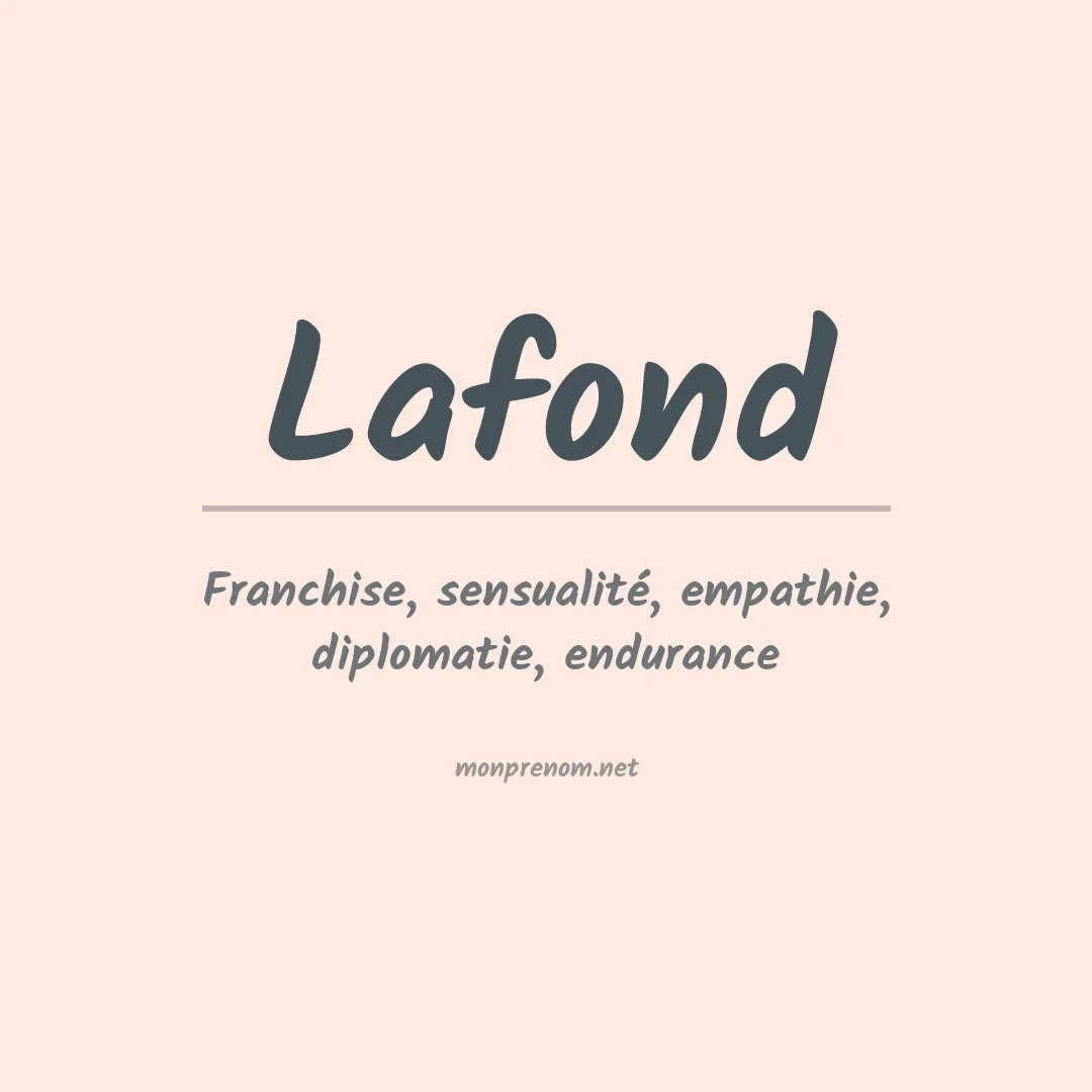 Prénom Lafond