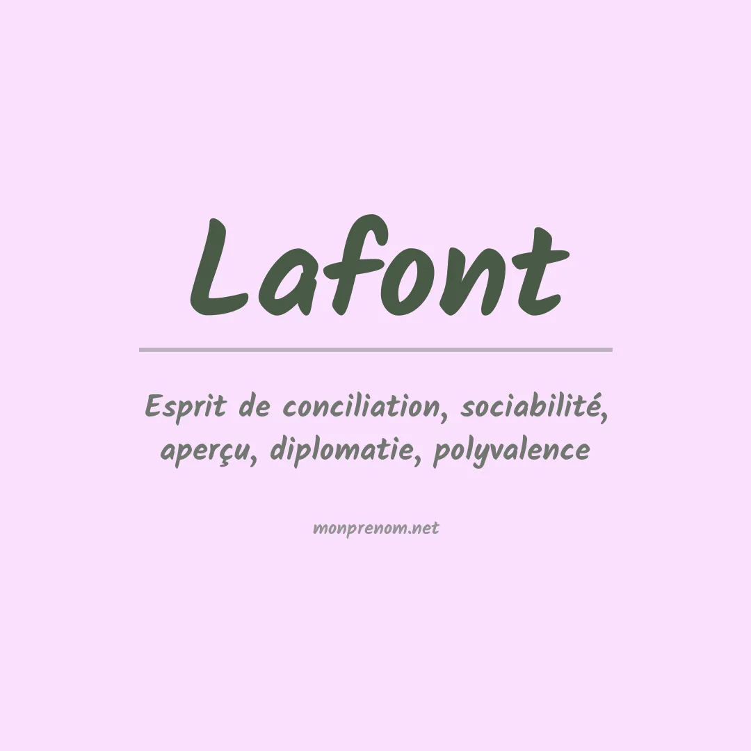 Prénom Lafont