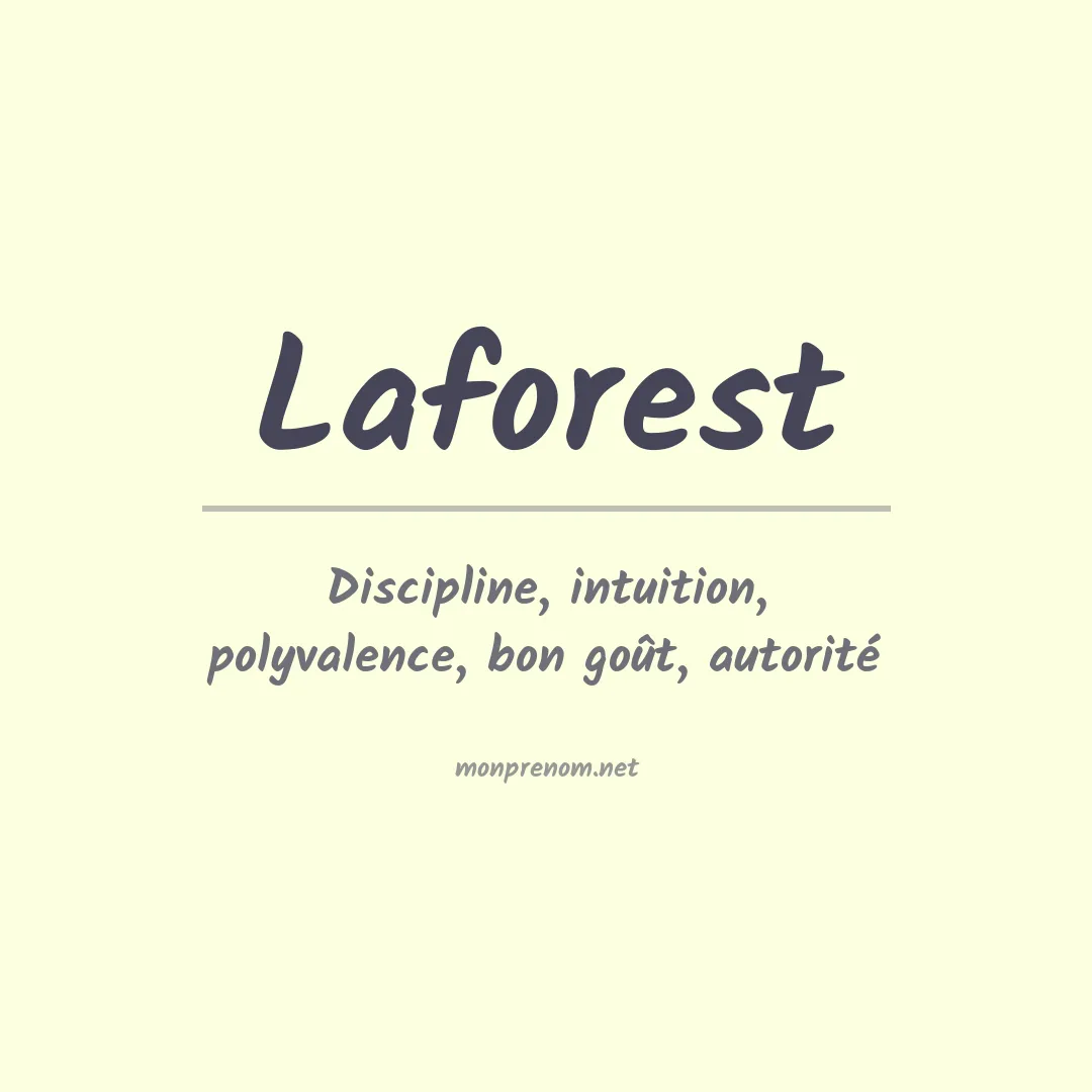 Prénom Laforest