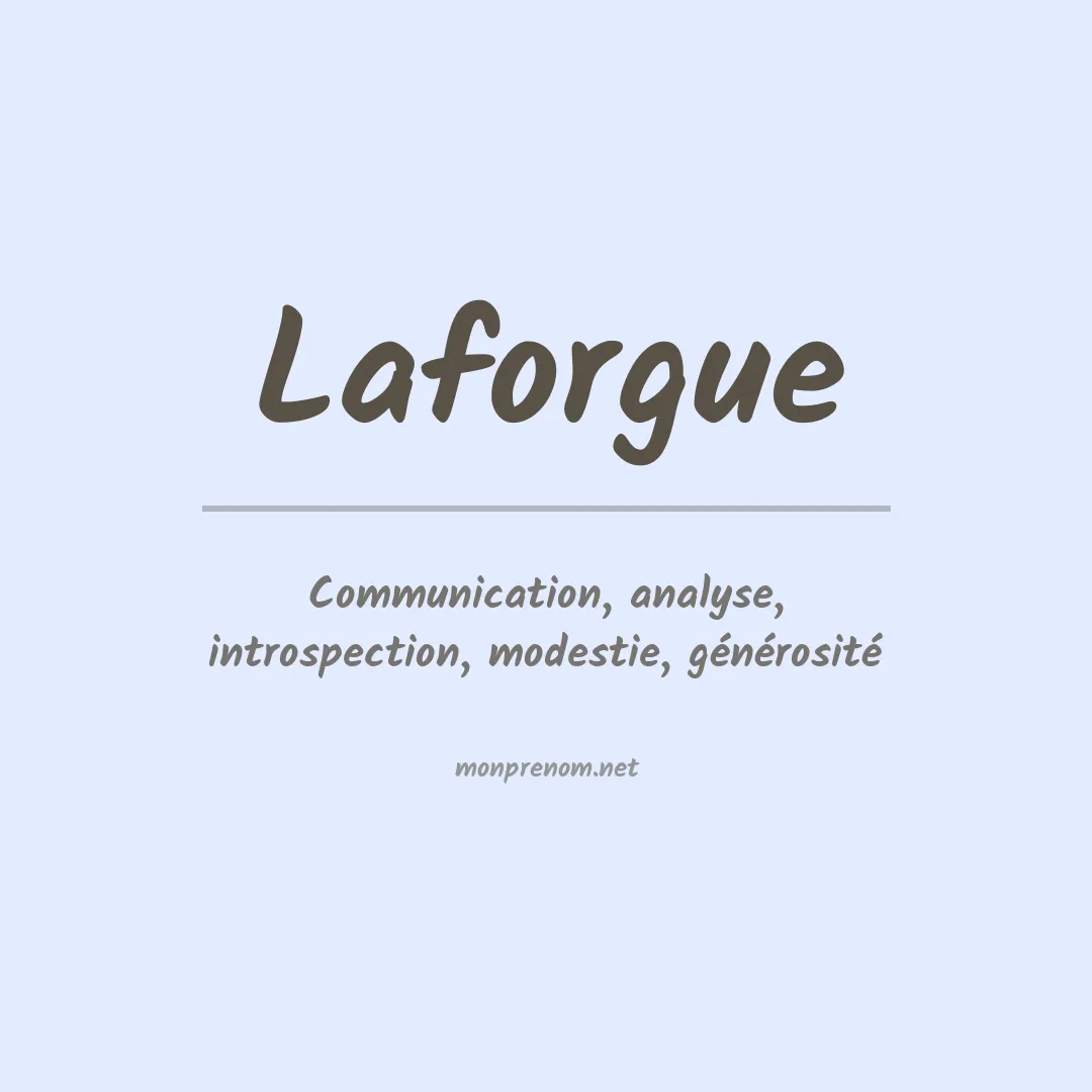 Signification du prénom Laforgue