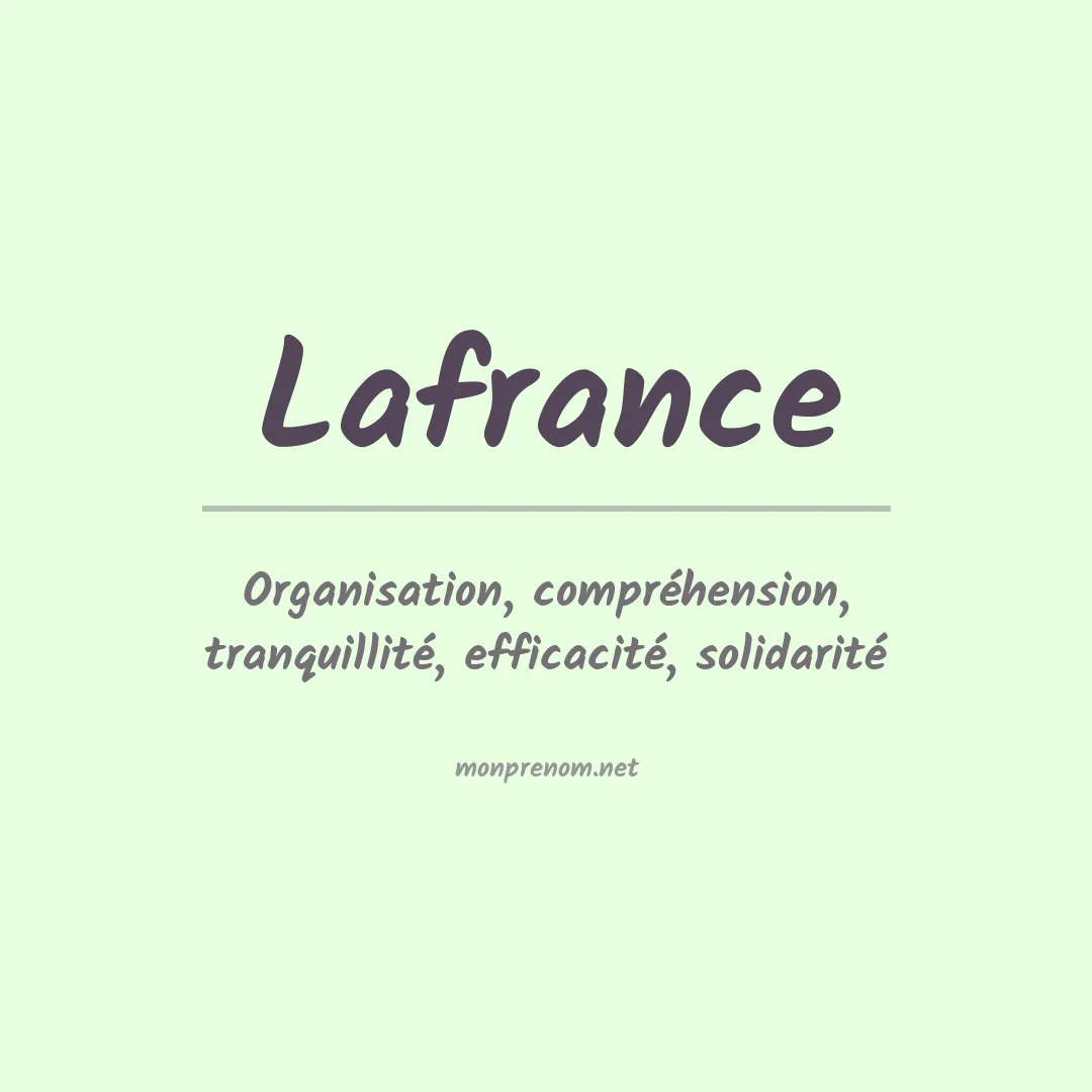 Prénom Lafrance