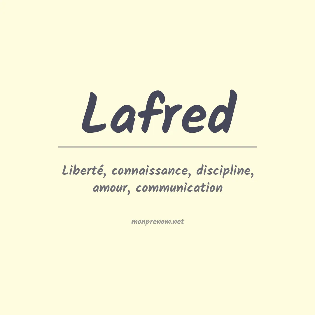 Signification du prénom Lafred