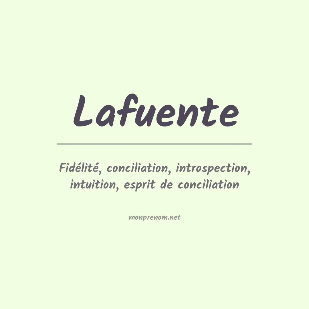 Prénom Lafuente