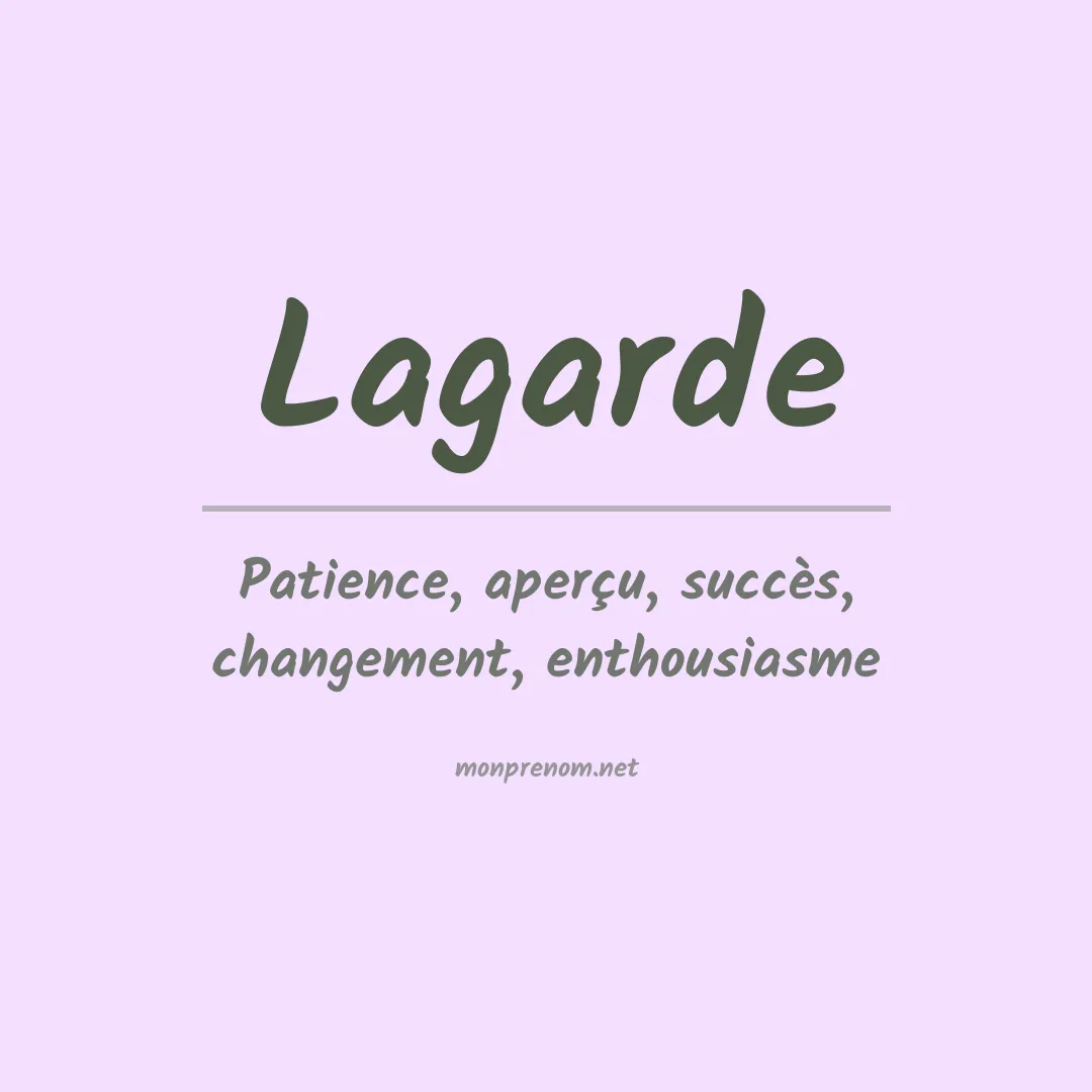 Prénom Lagarde