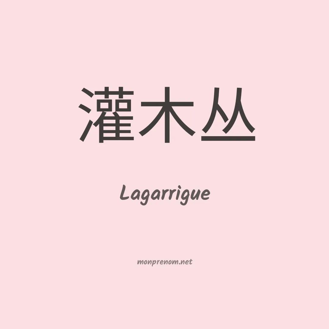 Lagarrigue en chinois