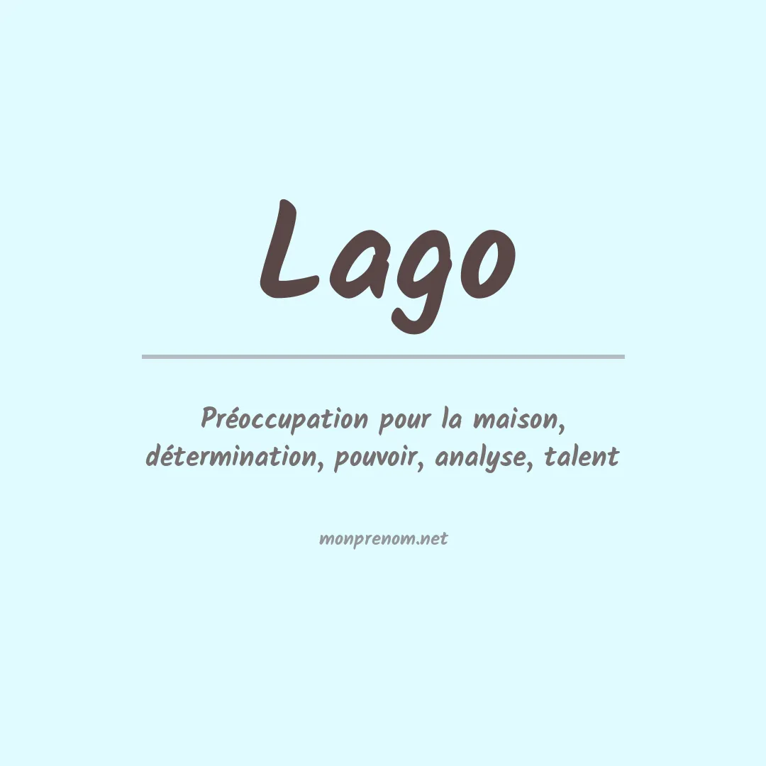 Prénom Lago
