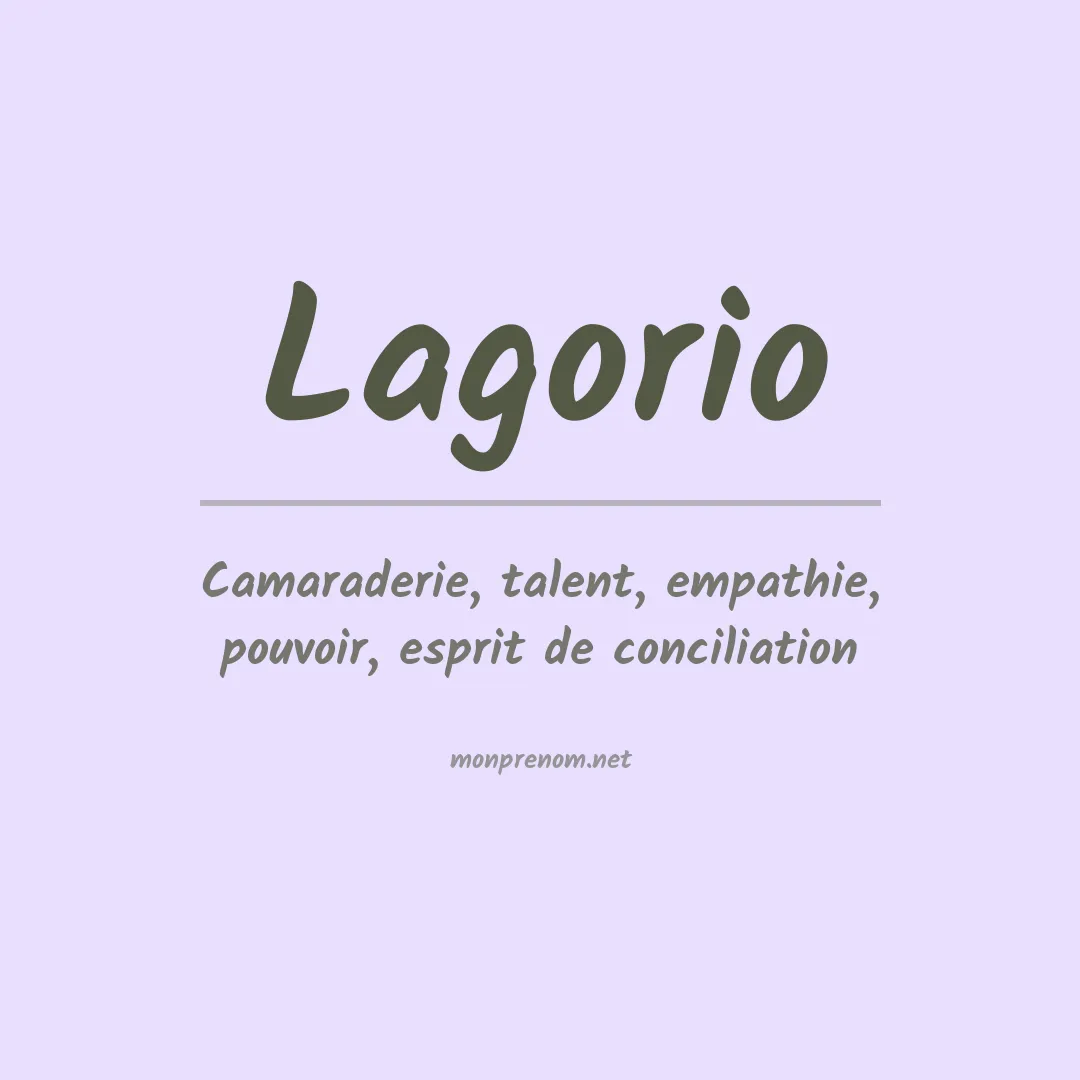 Prénom Lagorio