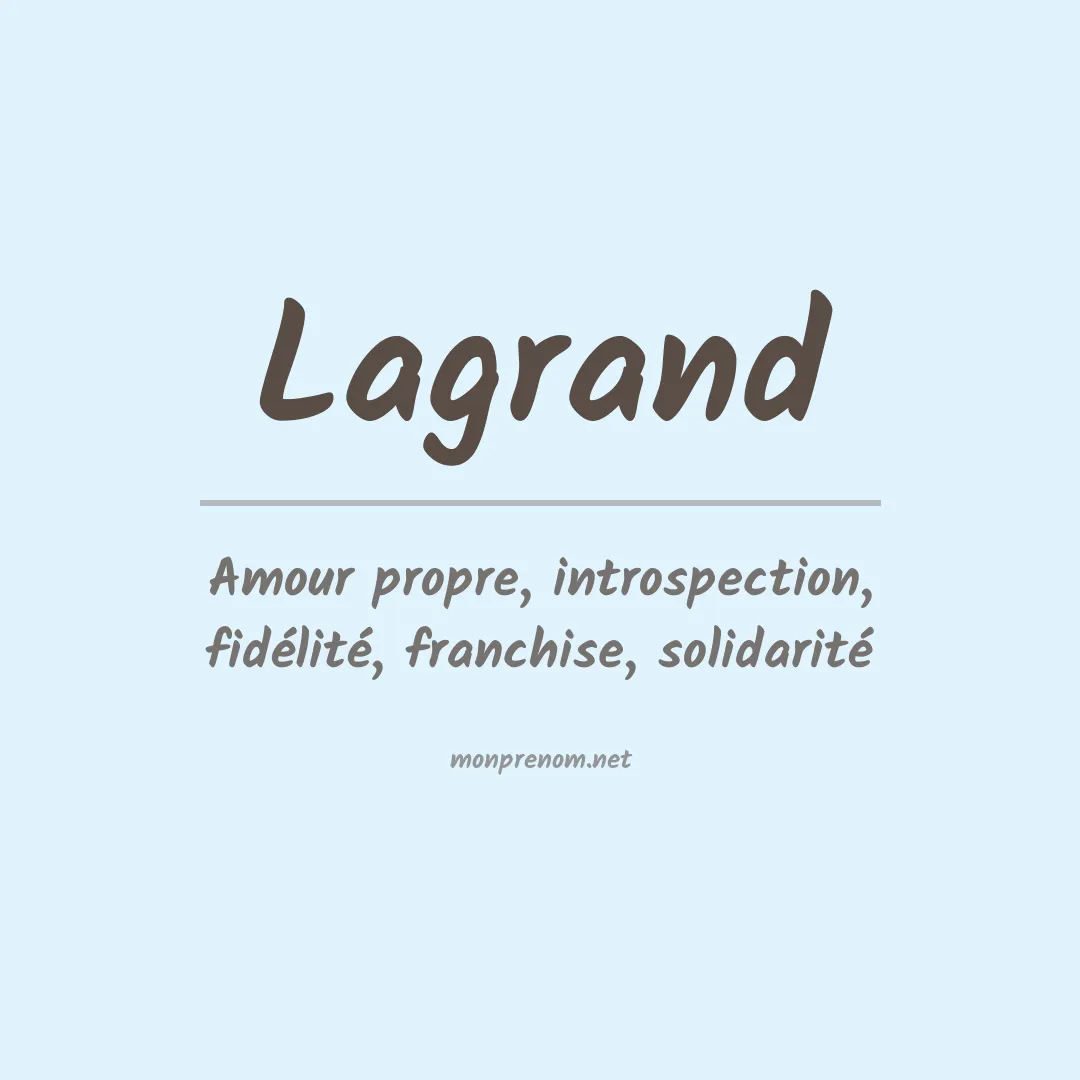 Prénom Lagrand