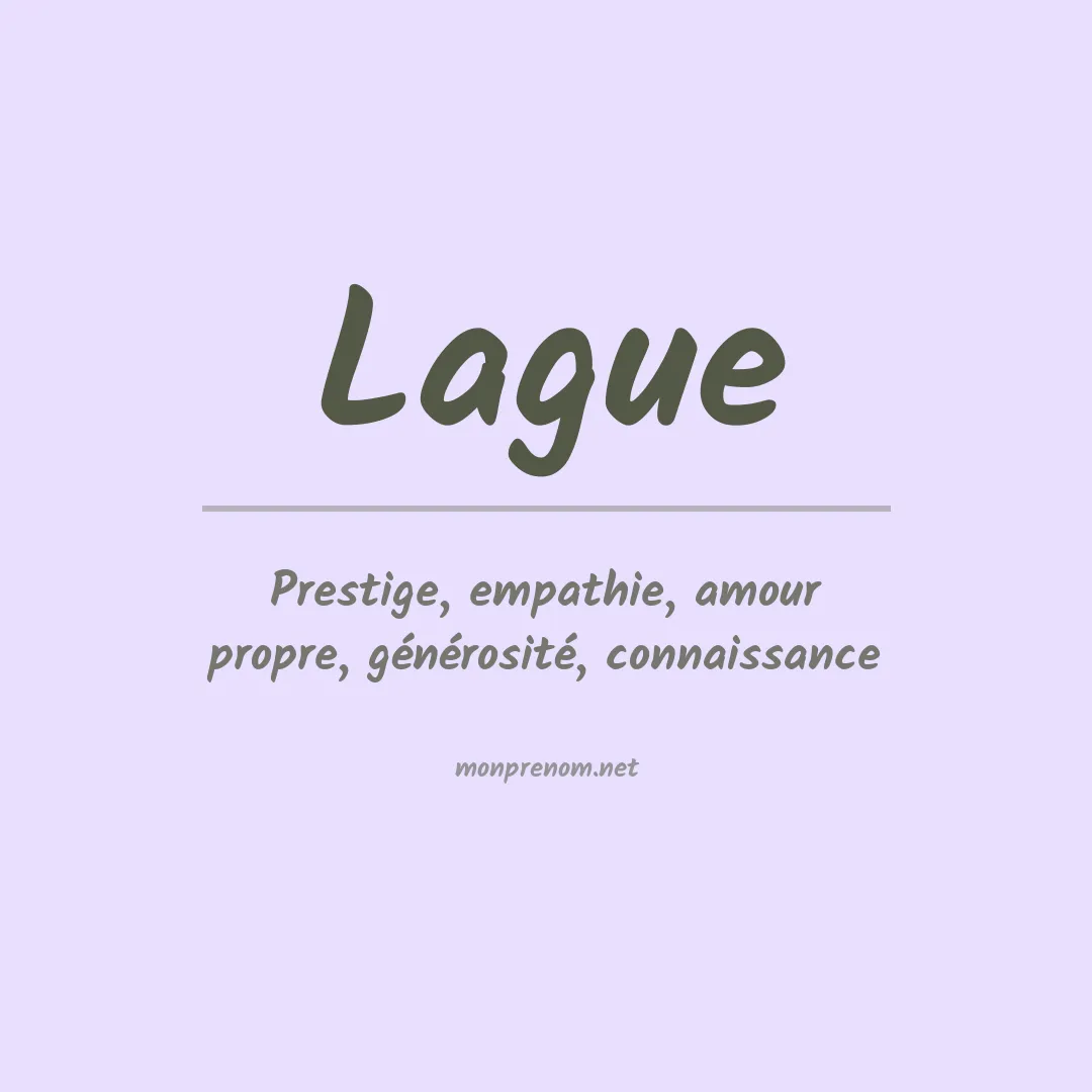 Prénom Lague