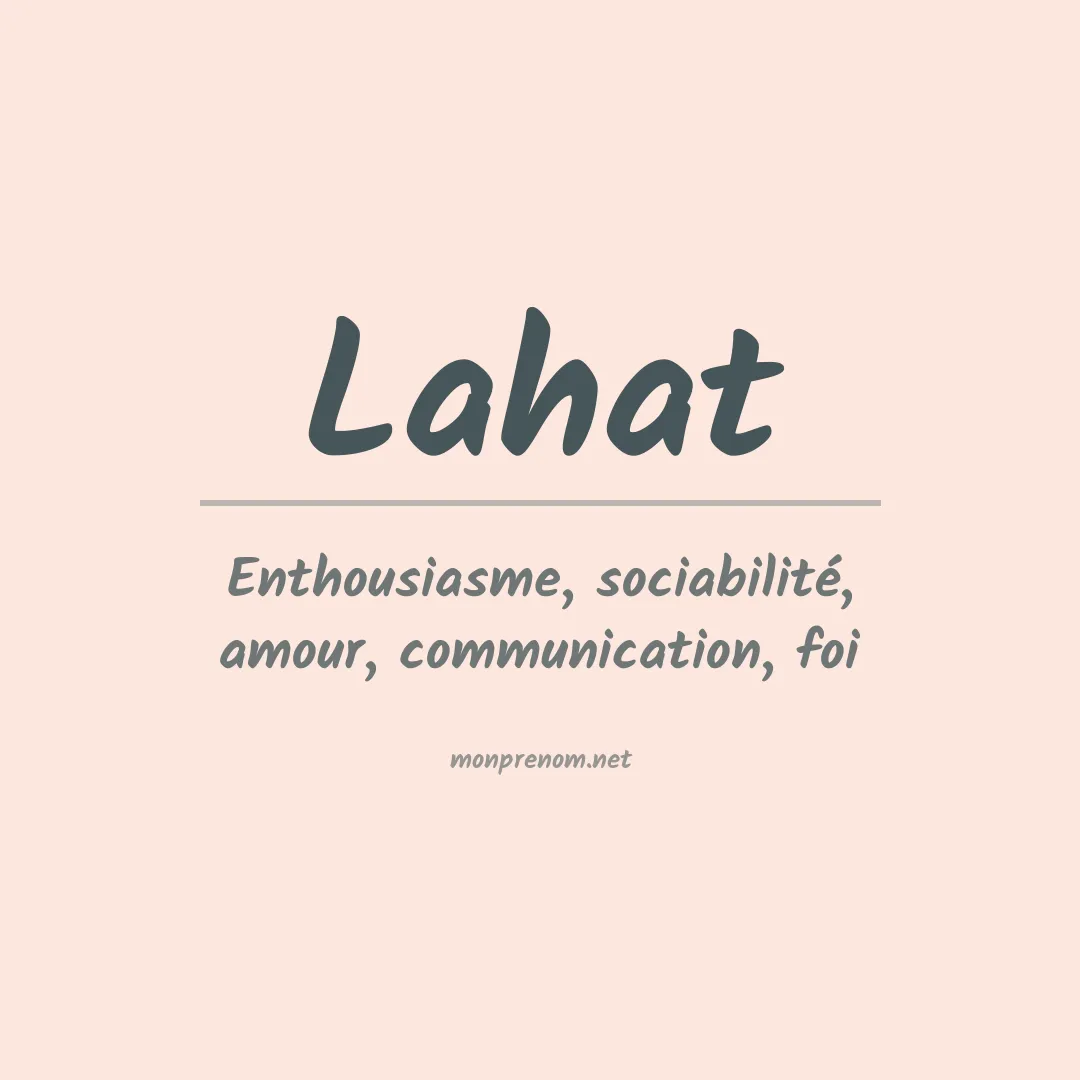 Signification du prénom Lahat
