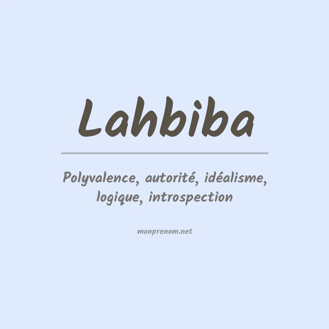 Signification du prénom Lahbiba