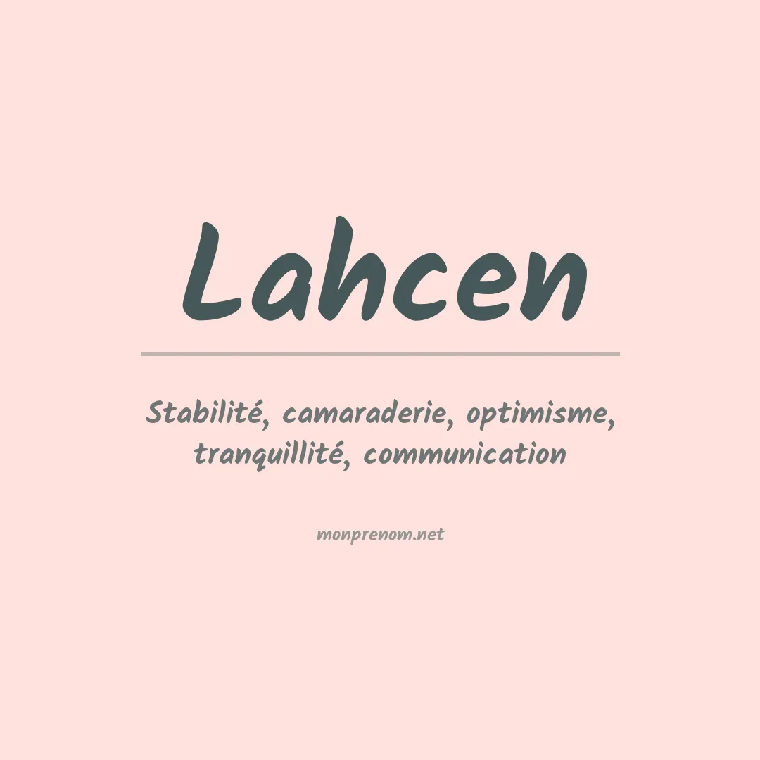 Prénom Lahcen