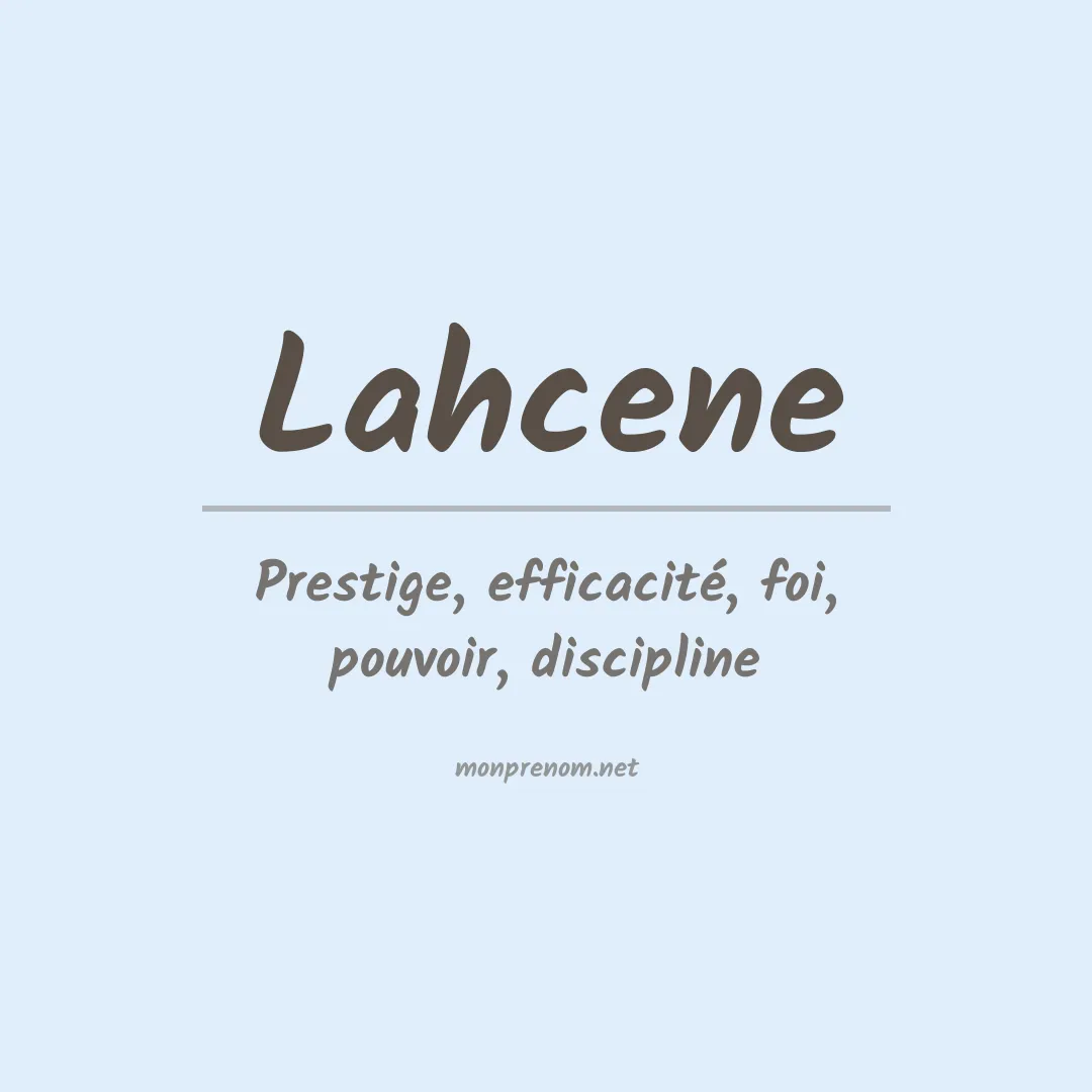 Prénom Lahcene