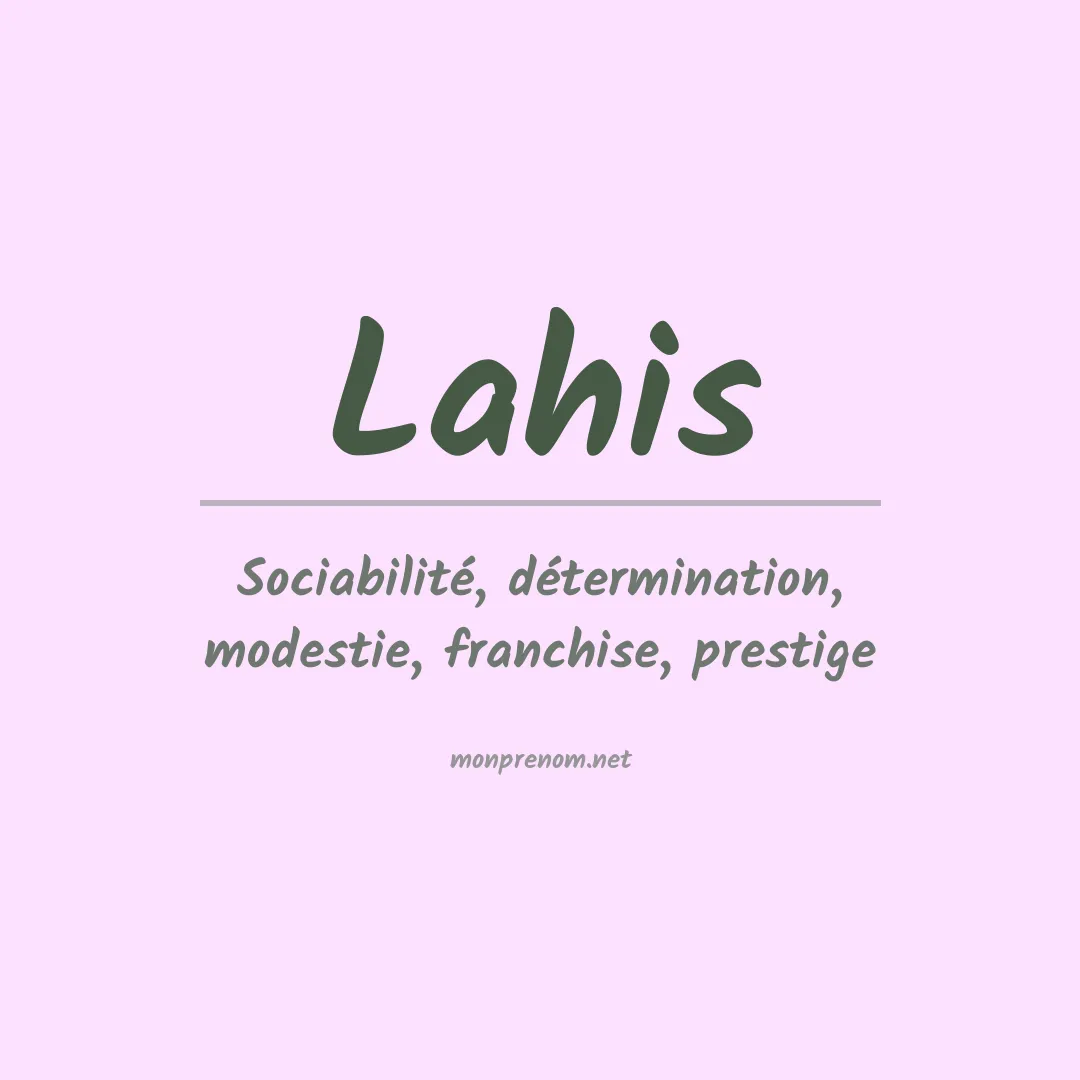 Prénom Lahis