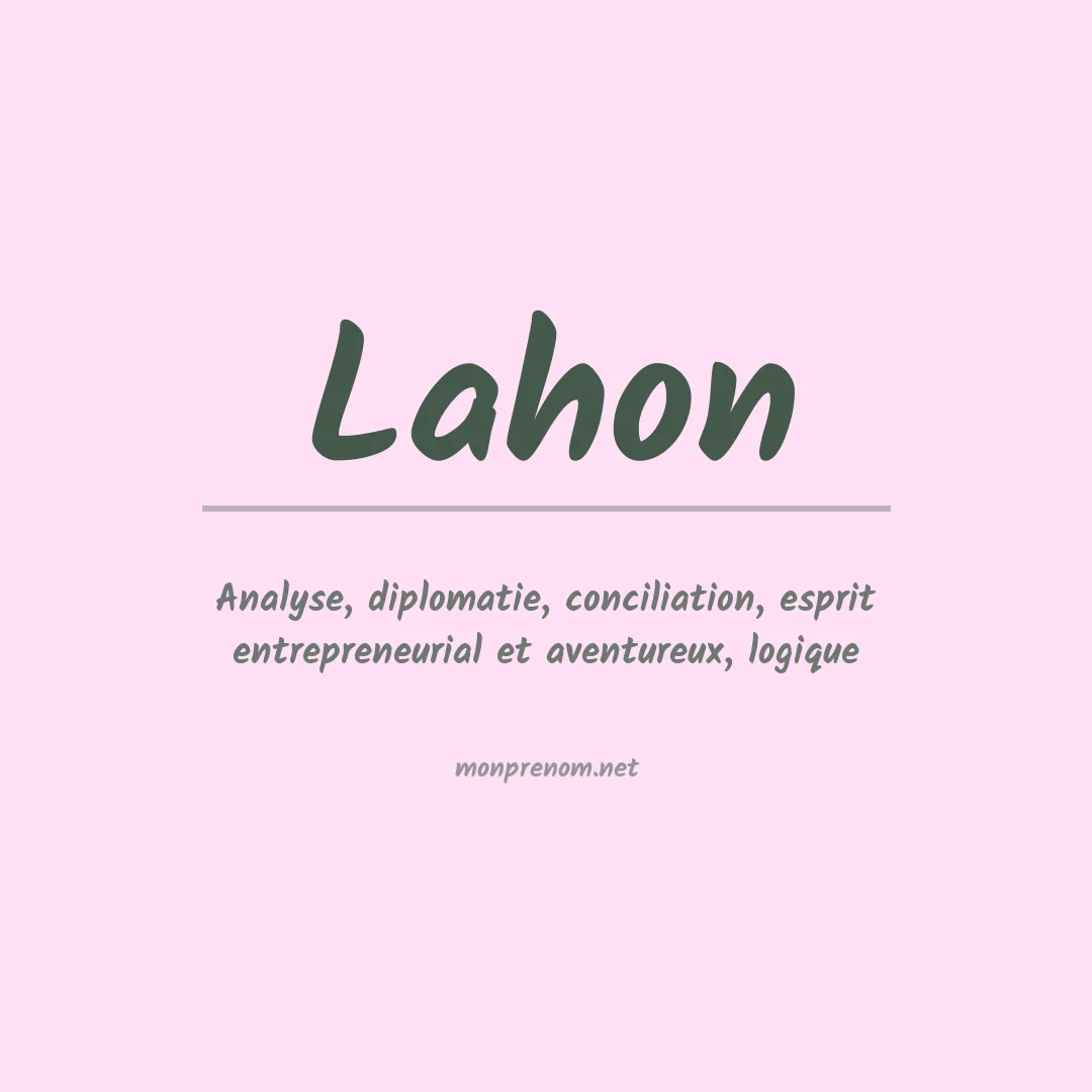 Signification du prénom Lahon
