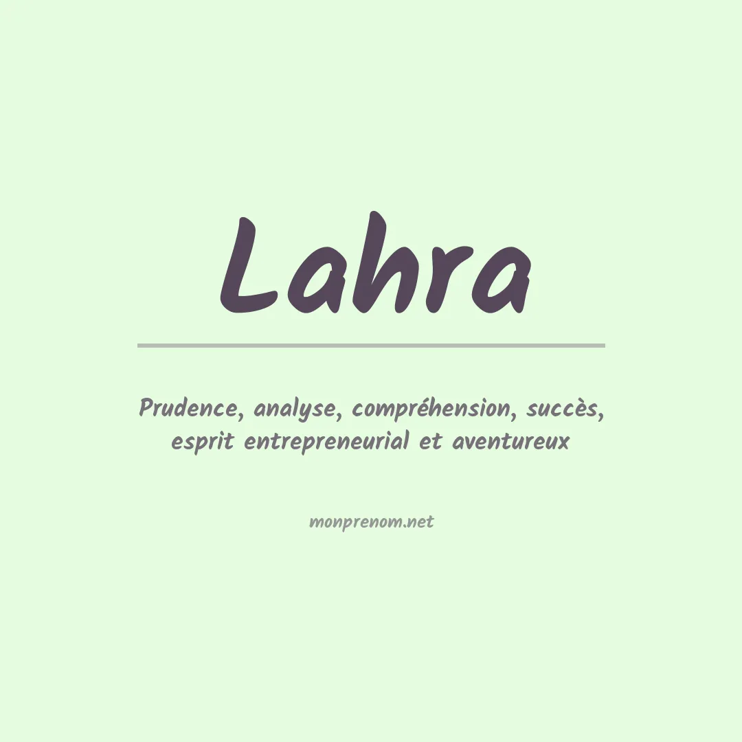 Prénom Lahra