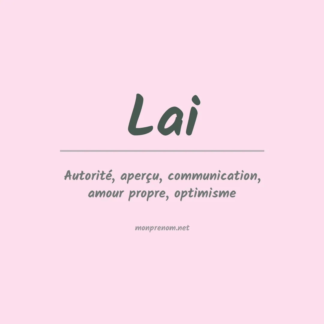 Prénom Lai