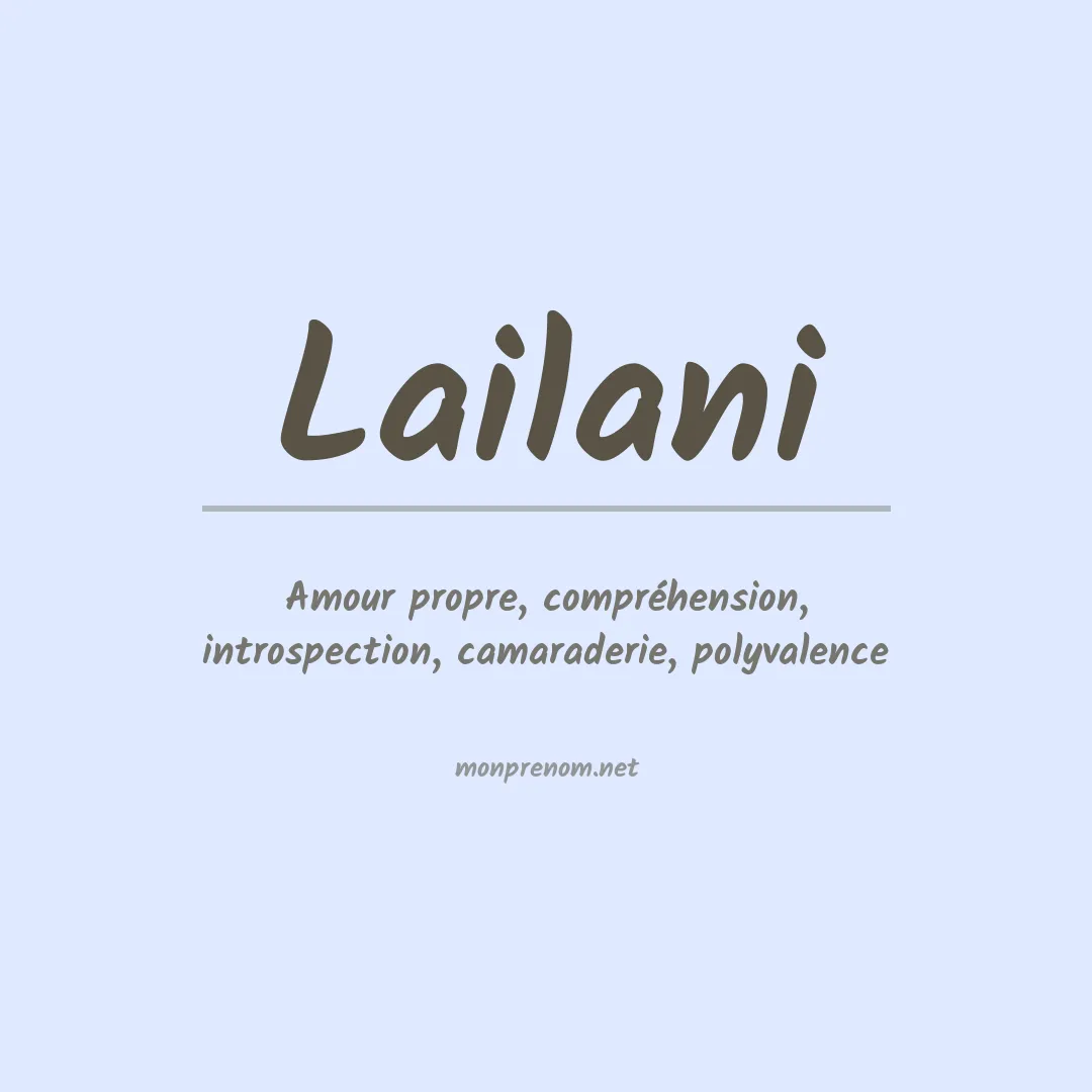 Signification du prénom Lailani