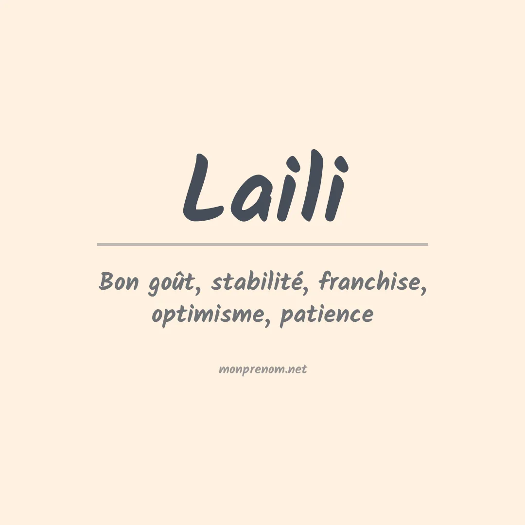 Signification du prénom Laili