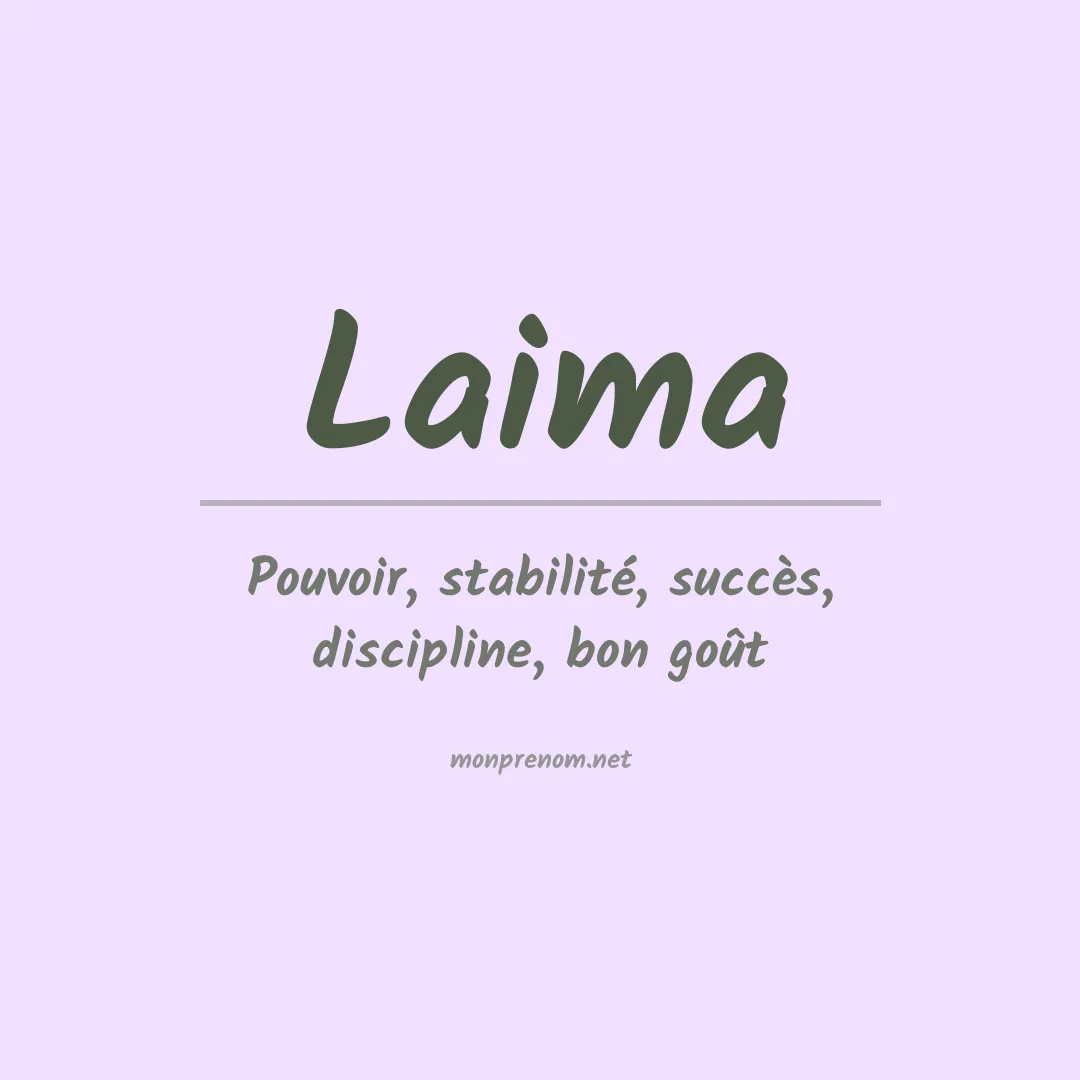 Signification du prénom Laima