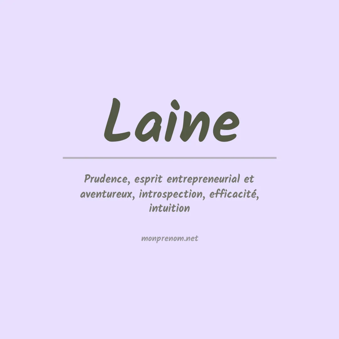 Prénom Laine