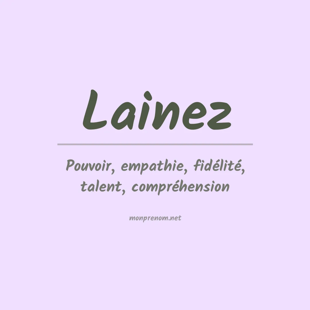 Prénom Lainez