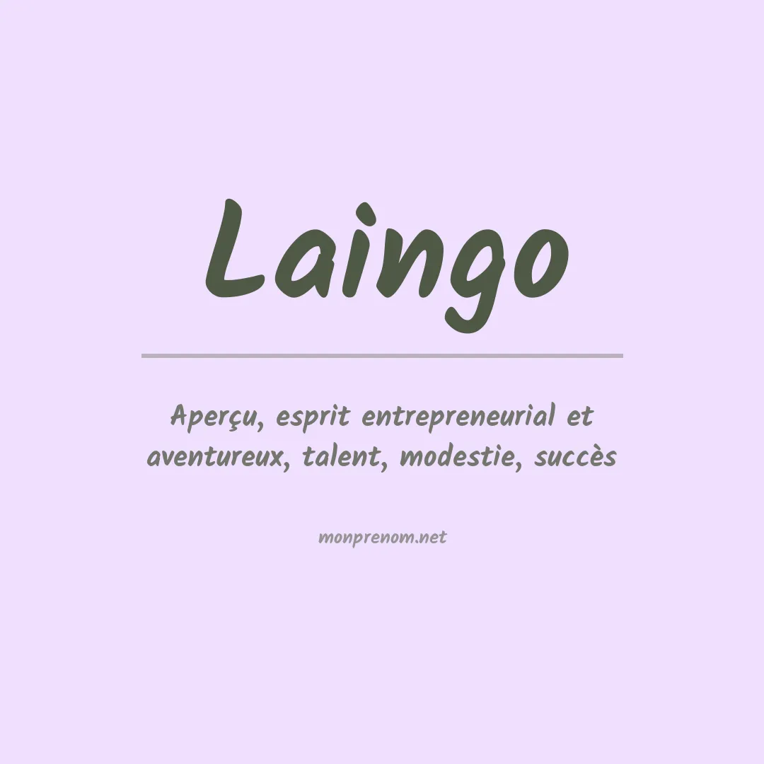 Signification du prénom Laingo
