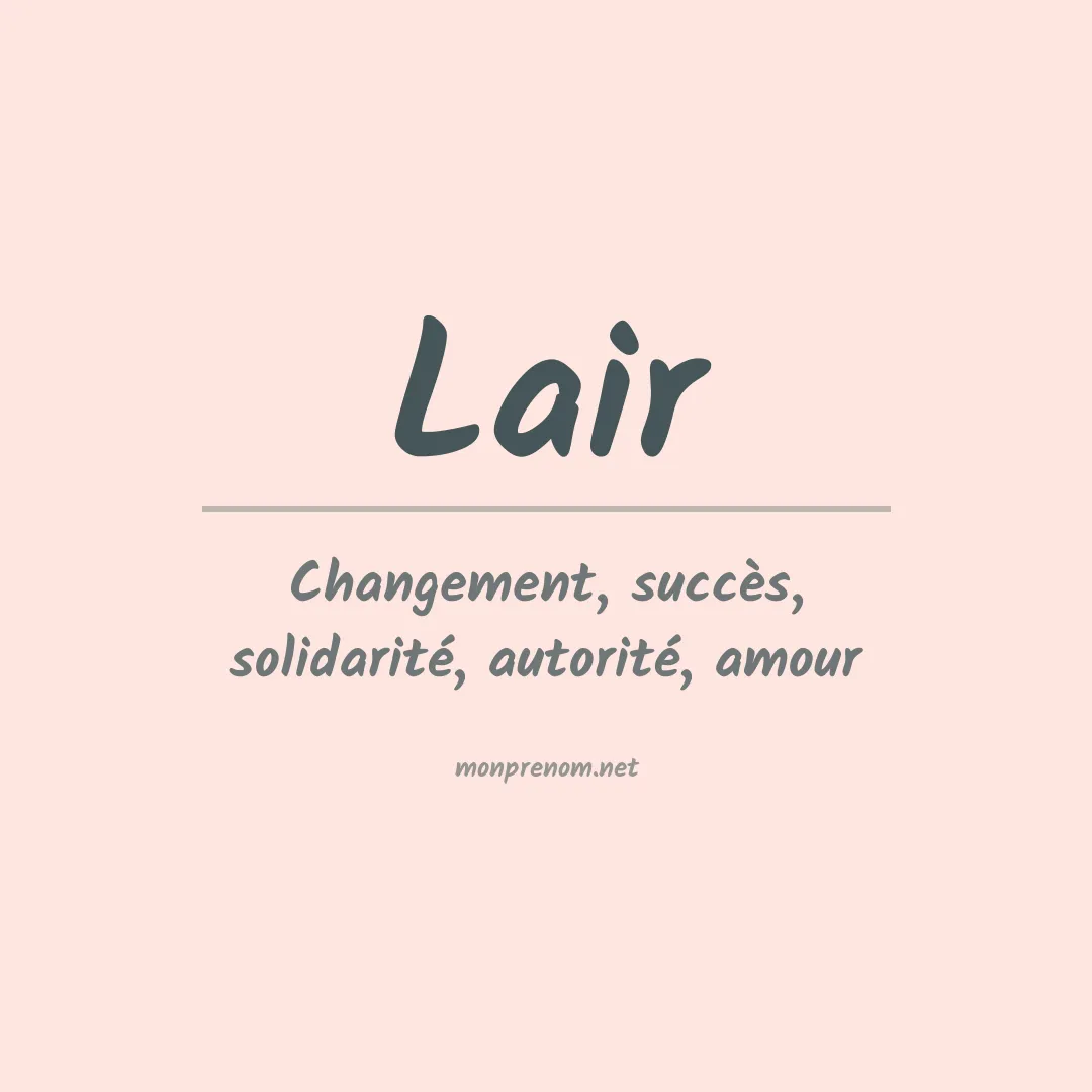 Prénom Lair
