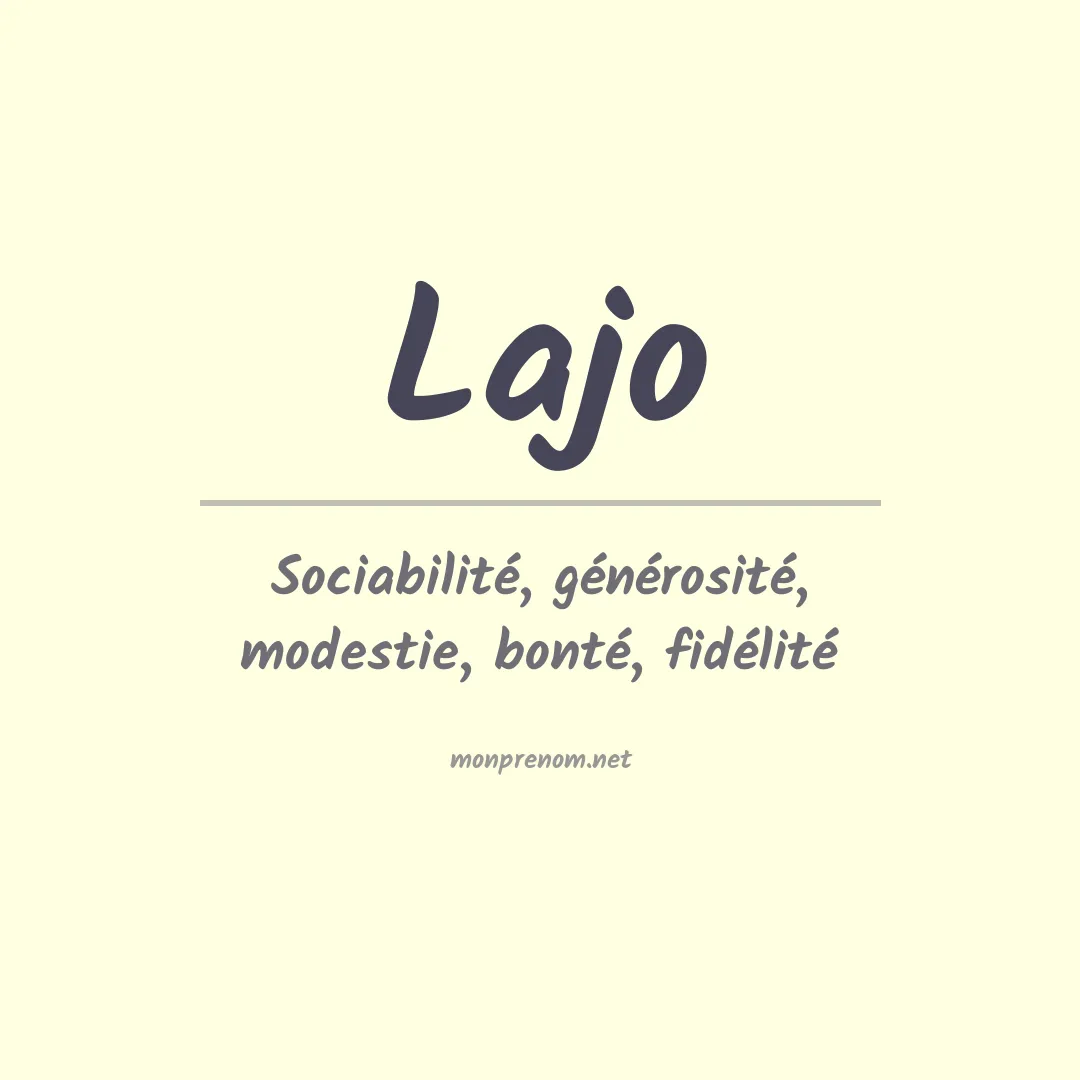 Signification du prénom Lajo