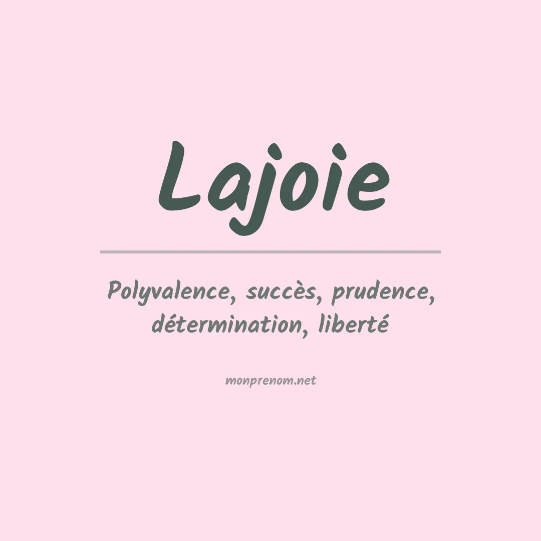 Prénom Lajoie