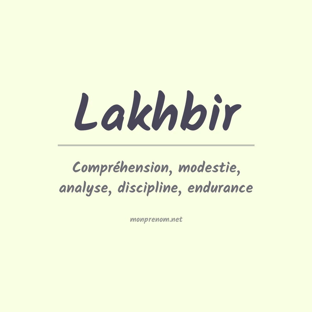 Signification du prénom Lakhbir