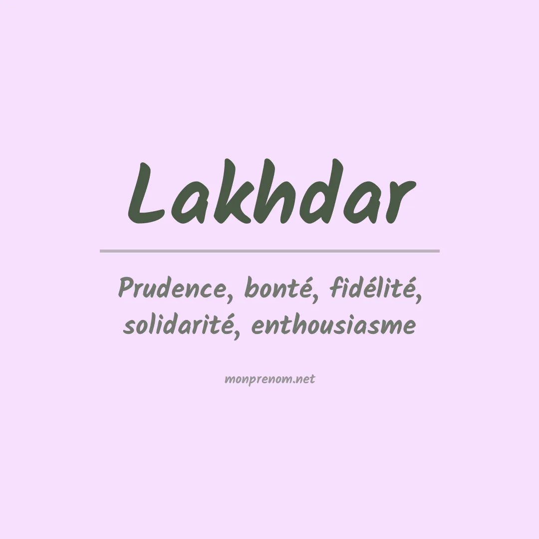 Prénom Lakhdar