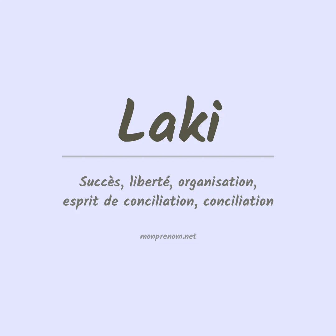 Signification du prénom Laki