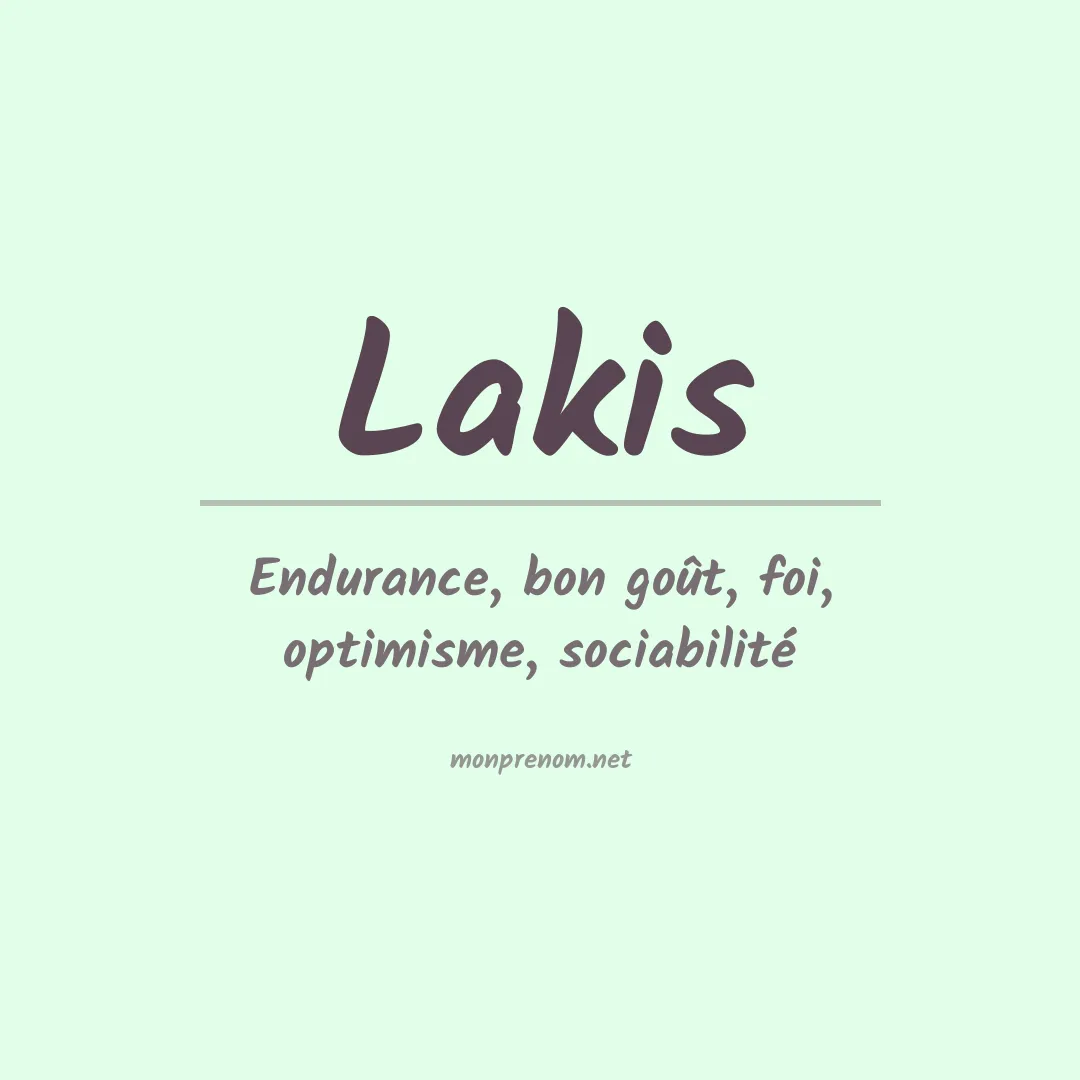 Prénom Lakis