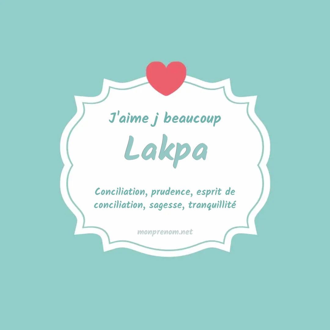 J'aime beaucoup Lakpa