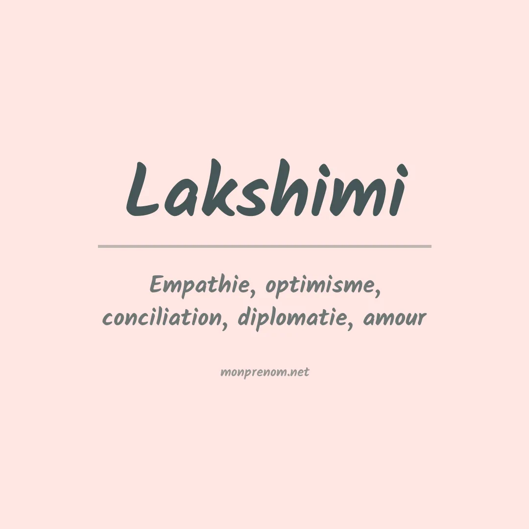 Signification du prénom Lakshimi