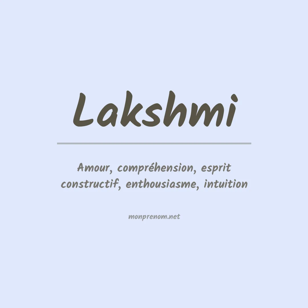 Prénom Lakshmi