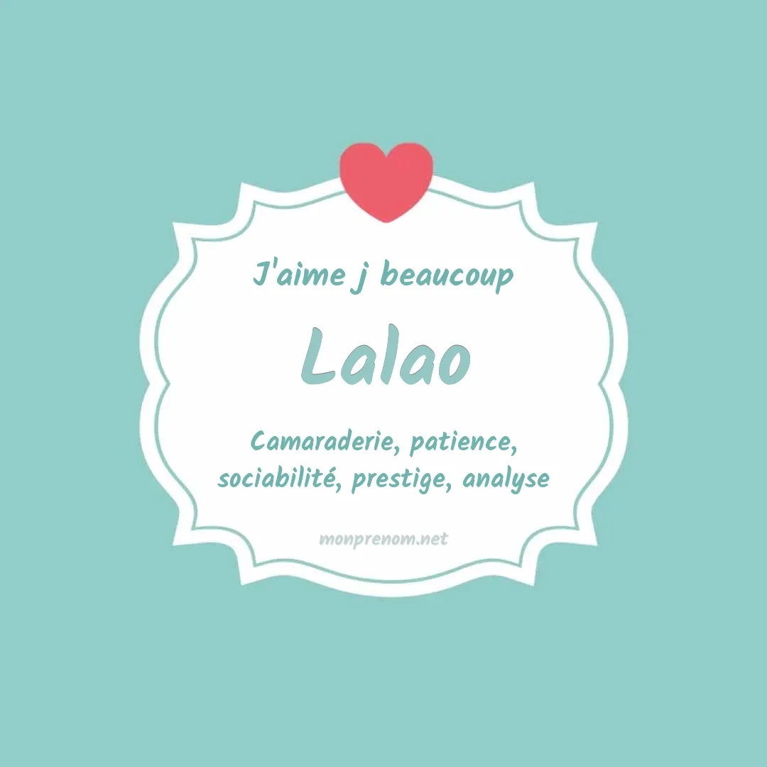 J'aime beaucoup Lalao