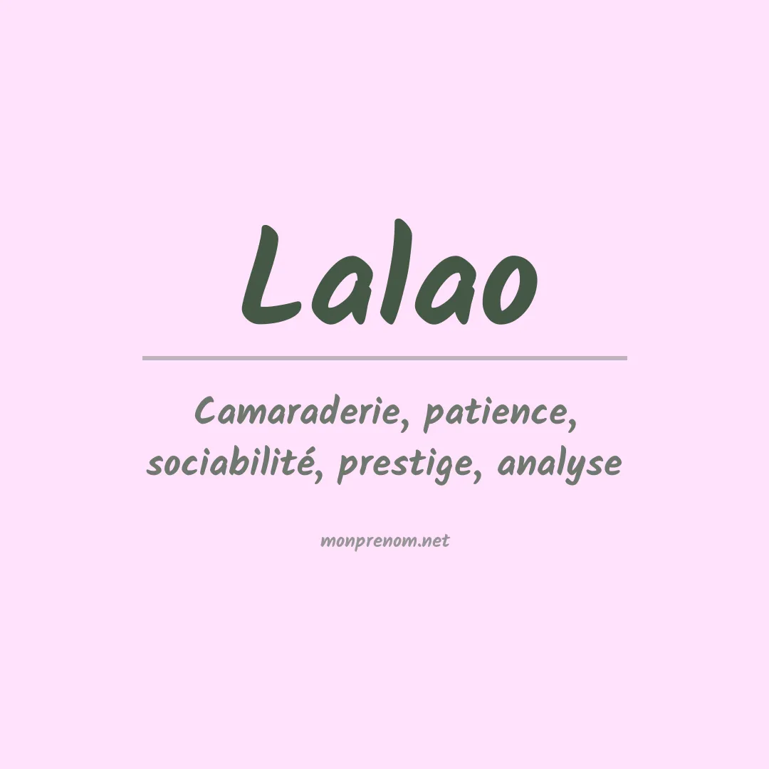 Signification du prénom Lalao